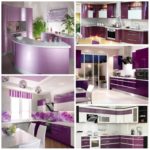 Интерьер кухни в фиолетовом цвете