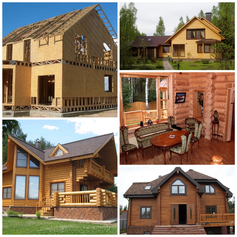 Виды строительства деревянных коттеджей